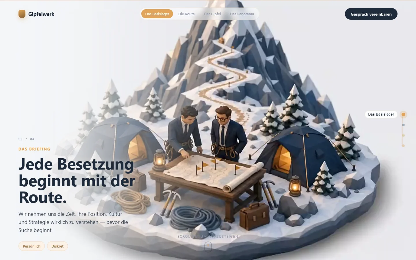 Scroll-World-Website Gipfelwerk